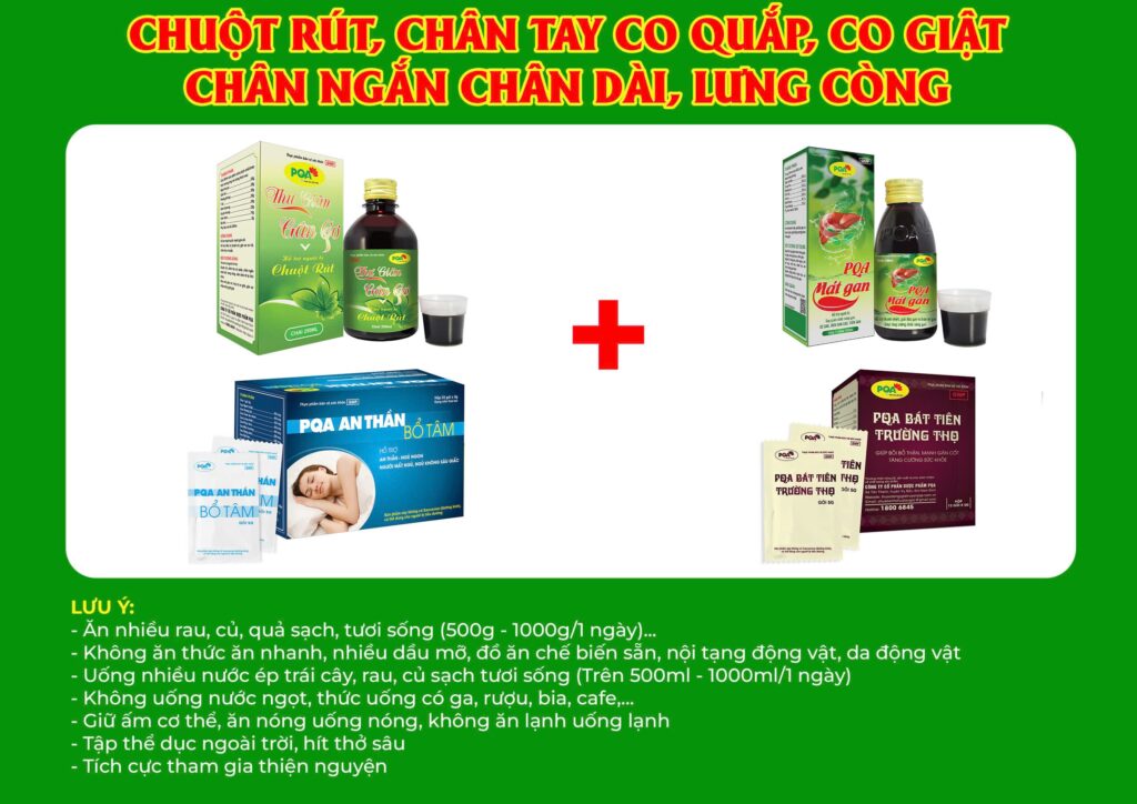 Kết hợp 4 sản phẩm Thư giãn gân cơ