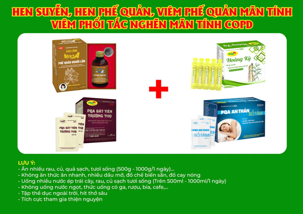 Kết hơp 4 sản phẩm phế quản người lớn