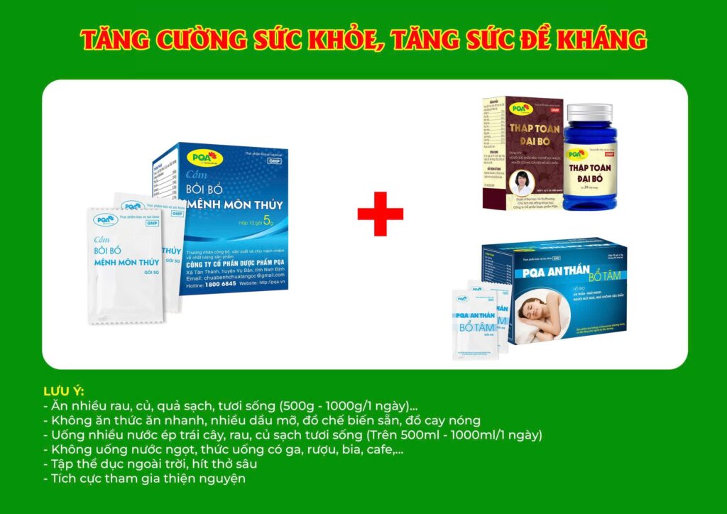 Kết hợp 3 sản phẩm cốm mệnh môn thuỷ