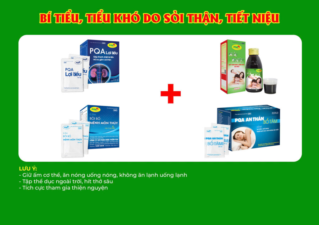 Kết hợp 4 sản phẩm Lợi tiểu