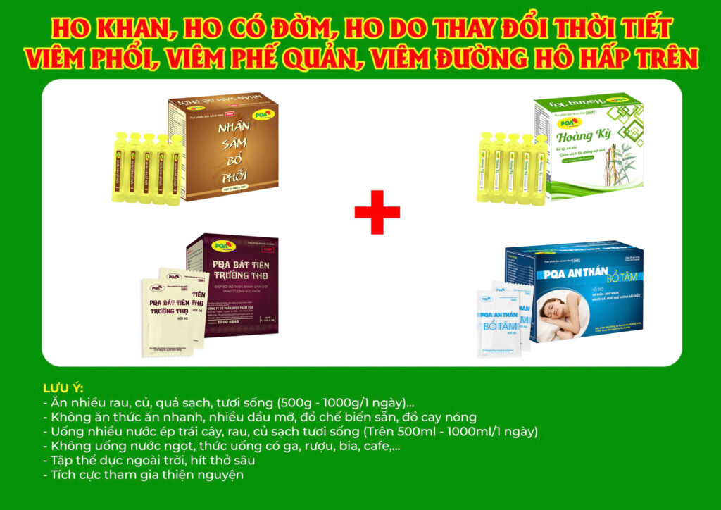 Kết hợp 4 sản phẩm Nhân sâm bổ phổi