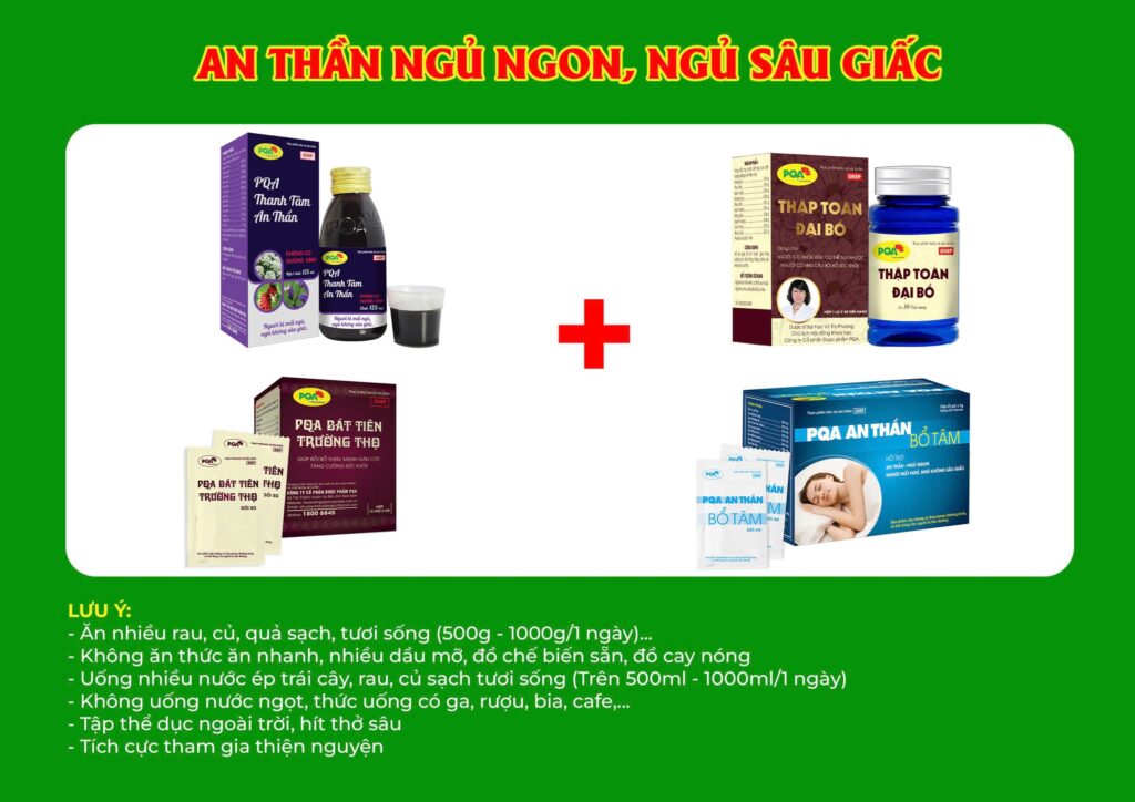 Kết hợp 4 sản phẩm Thanh tâm an thần