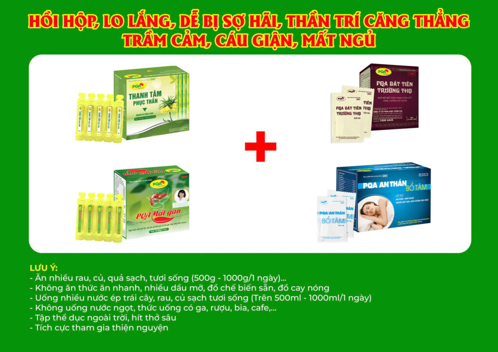 Kết hợp 4 sản phẩm Thanh tâm phục thần