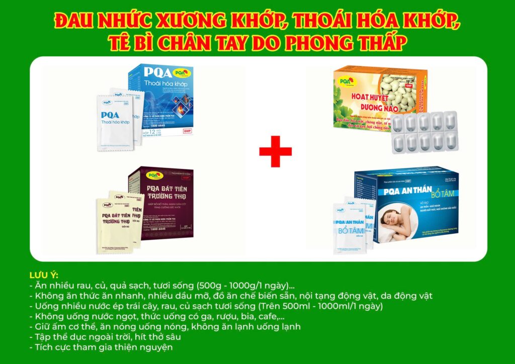 Kết hợp 4 sản phẩm Thoái Hoá khớp