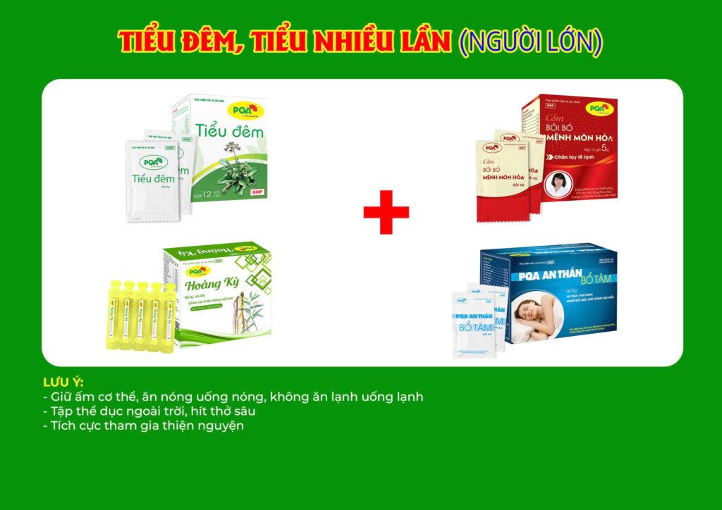 Kết hợp 4 sản phẩm tiểu đêm