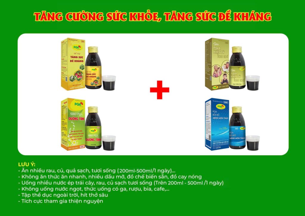 Kết hợp 4 sản phẩm tăng sức đề kháng