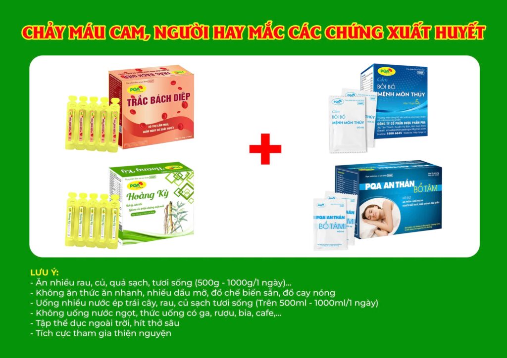 Kết hợp 4 sản phẩm trắc bách diệp