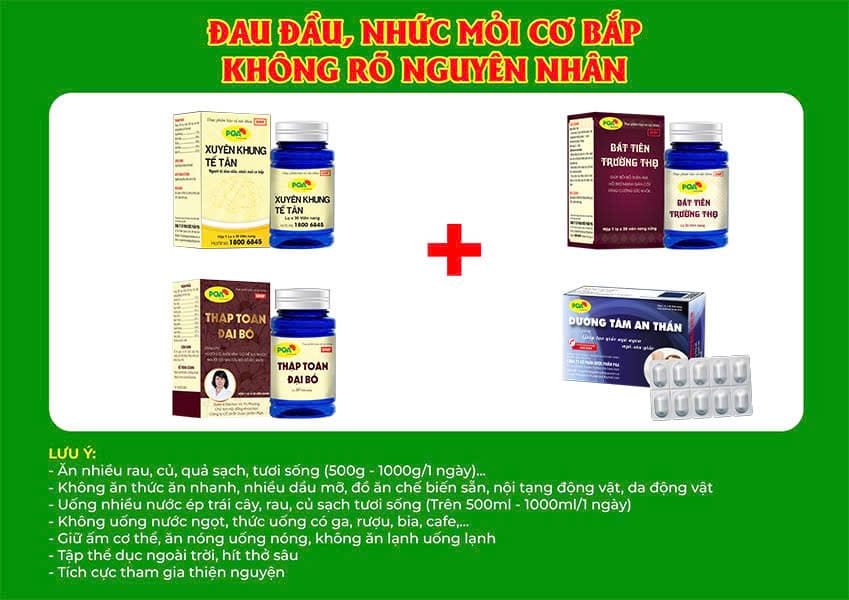 Kết hợp 4 sản phẩm xuyên khung tế tân