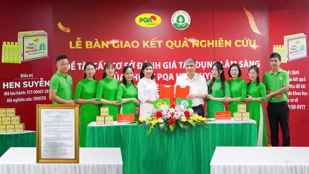 Lễ bàn giao kết quả nghiên cứu đề tài “Đánh giá tác dụng lâm sàng của thuốc PQA Hen Suyễn trên người bệnh hen phế quản”