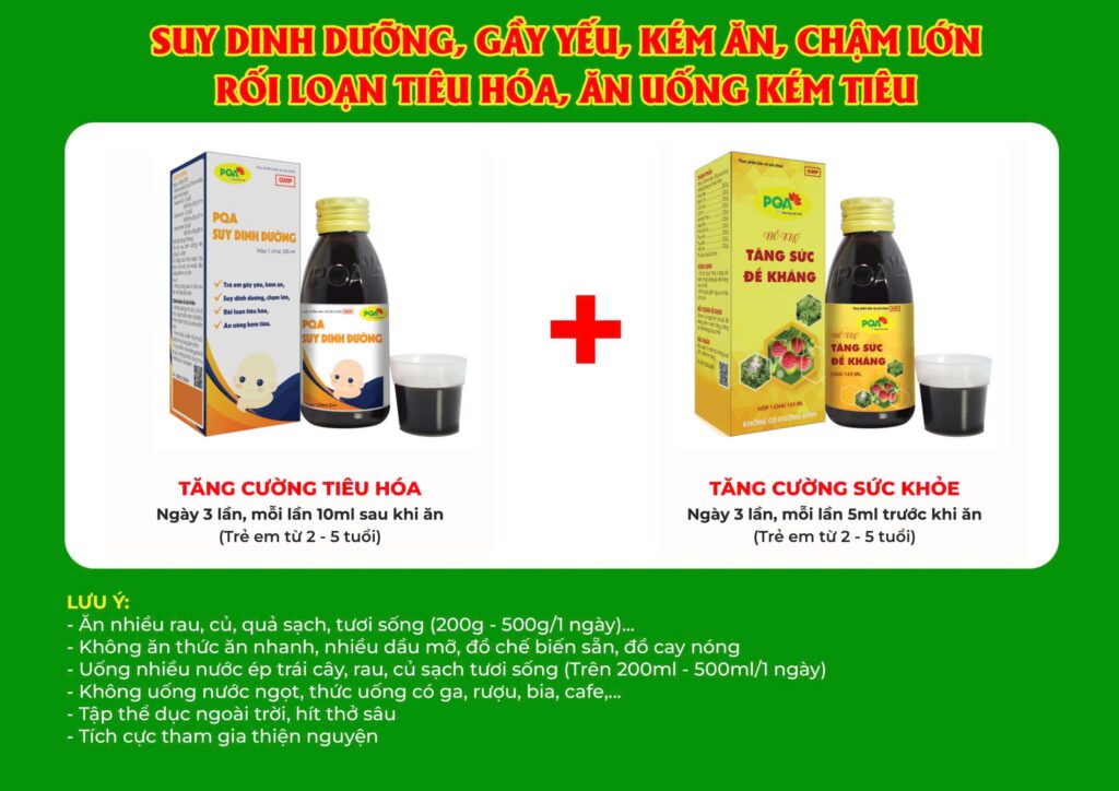 Kết hợp 2 sản phẩm suy dinh dưỡng