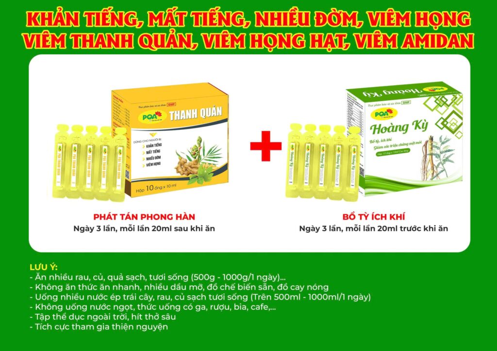 Kết hợp 2 sản phẩm thanh quản