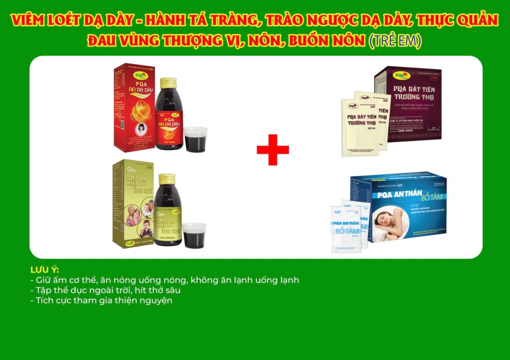 Kết hợp 4 sản phẩm an dạ dày