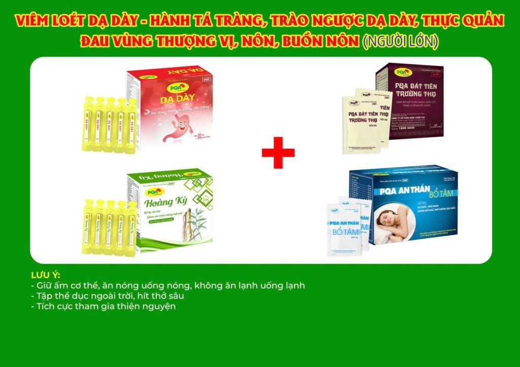 Kết hợp 4 sản phẩm dạ dày ống