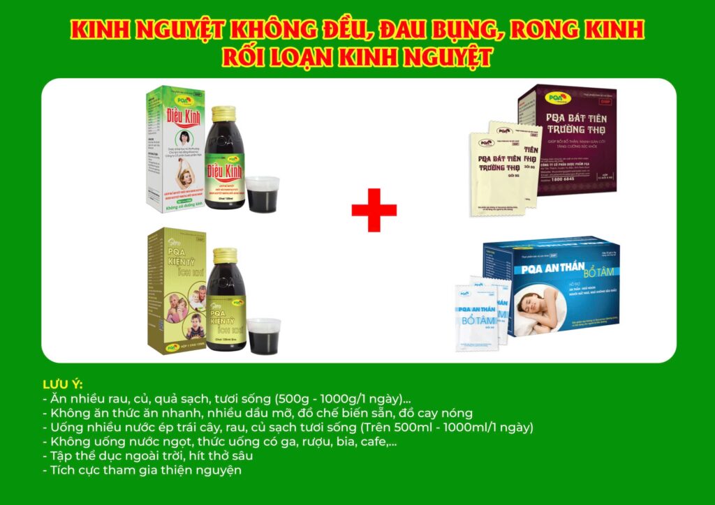 Kết hợp 4 sản phẩm điều kinh