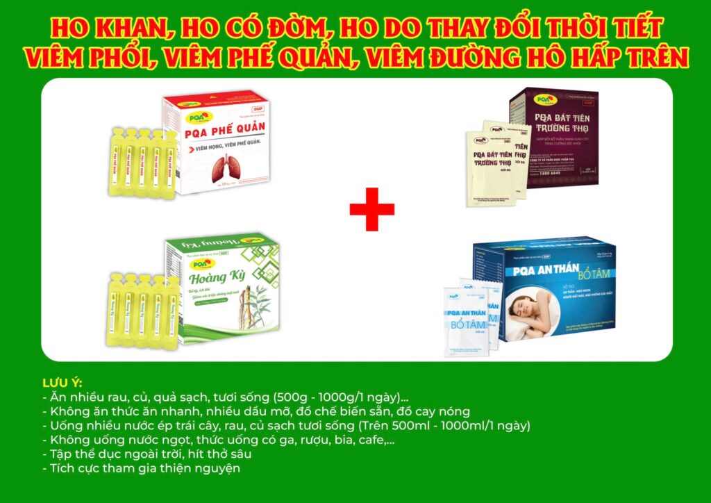 Kết hợp 4 sản phẩm phế quản ống