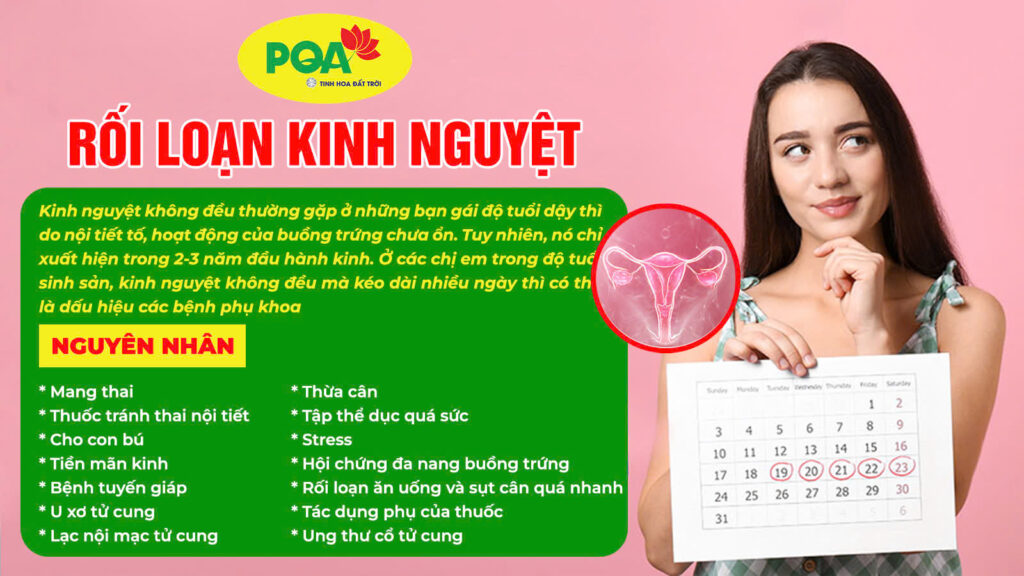 Nguyên nhân và triệu chứng rối loạn kinh nguyệt