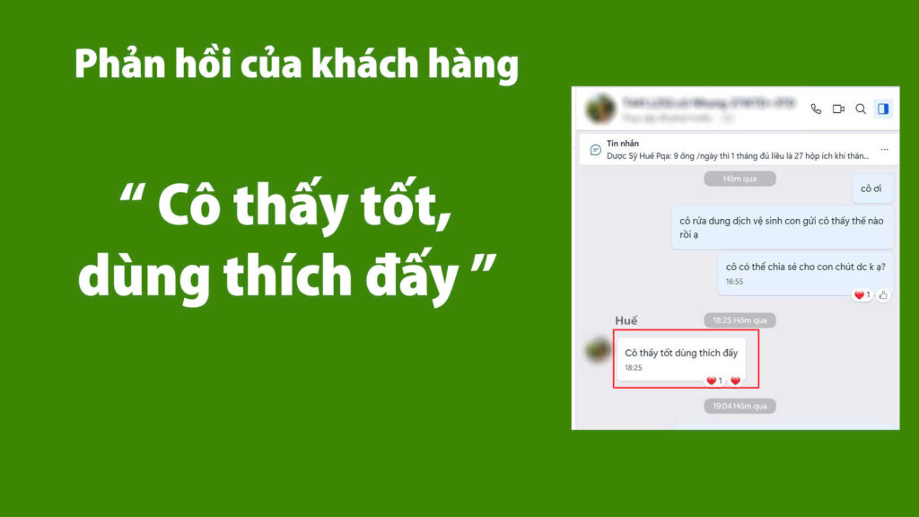 Feedback dung dịch vệ sinh 