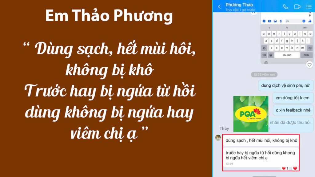 Feedback dung dịch vệ sinh 