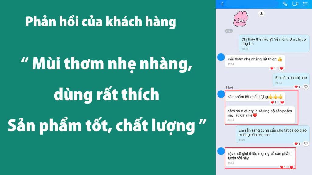 Feedback dung dịch vệ sinh 