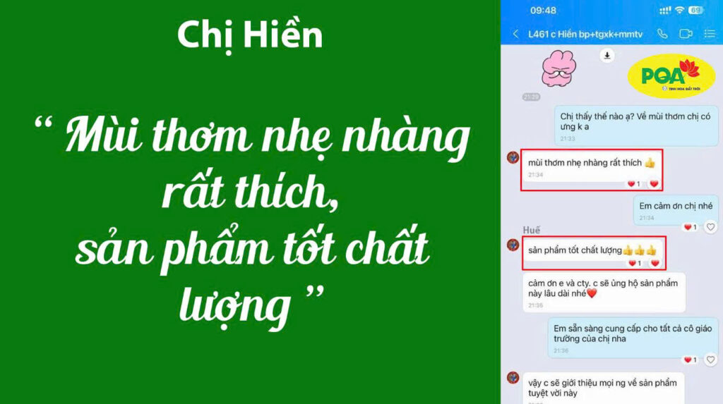 Feedback dung dịch vệ sinh 