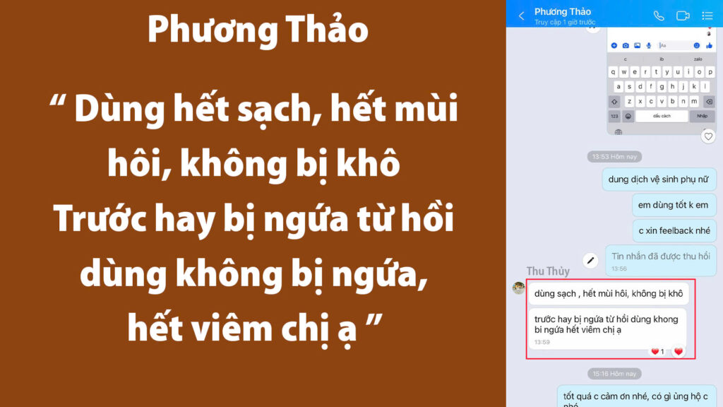 Feedback dung dịch vệ sinh 