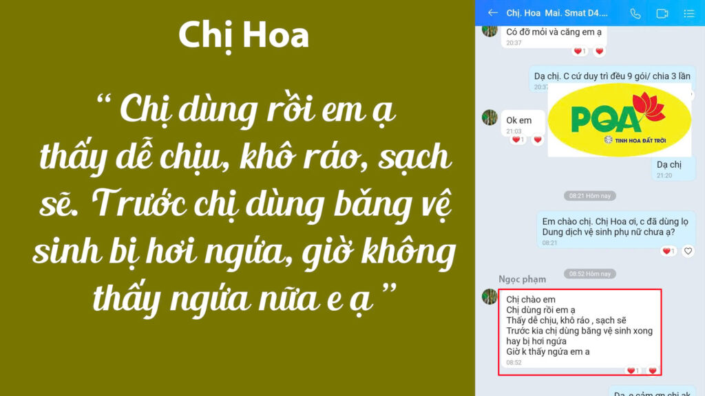 Feedback dung dịch vệ sinh 