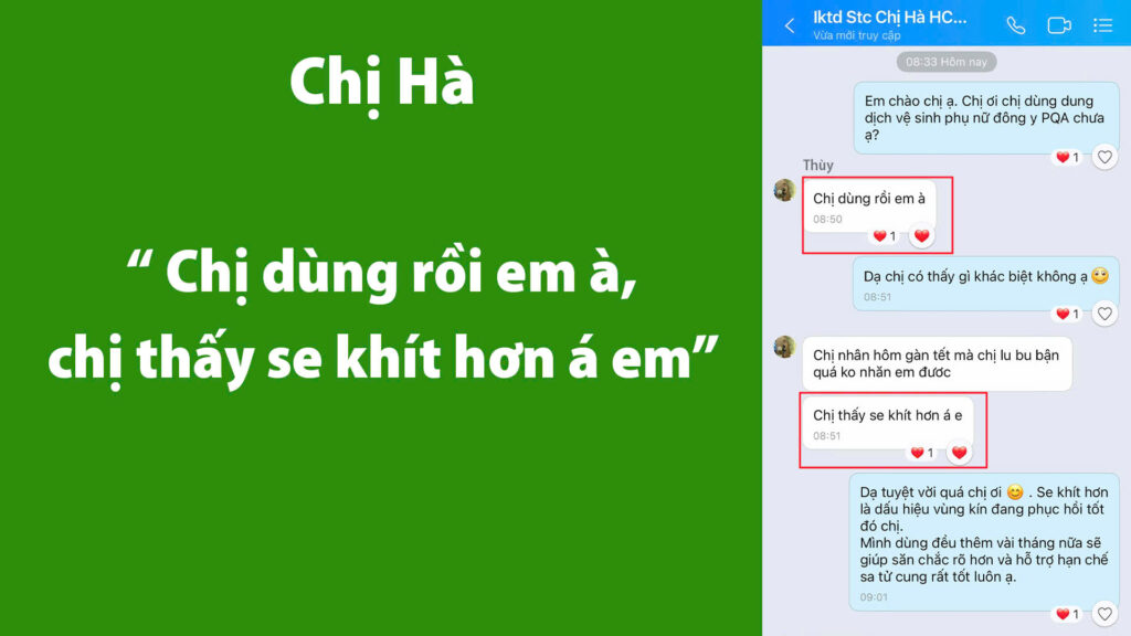 Feedback dung dịch vệ sinh 