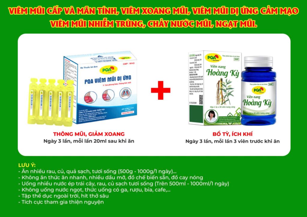 Kết hợp 2 sản phẩm viêm mũi dị ứng