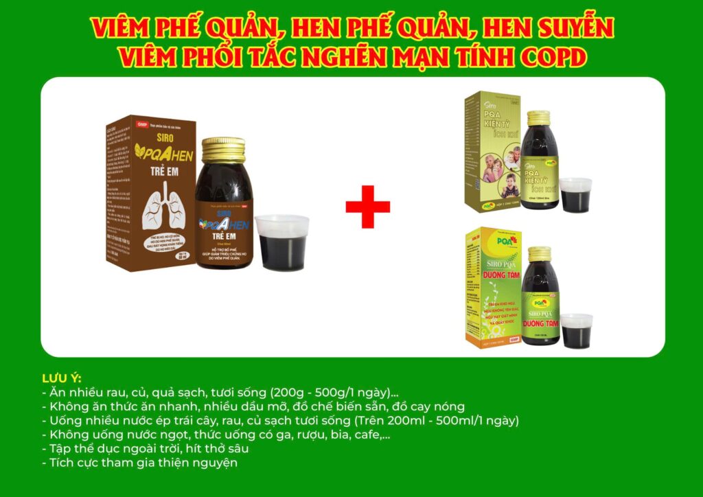 Kết hợp 3 sản phẩm hen trẻ em