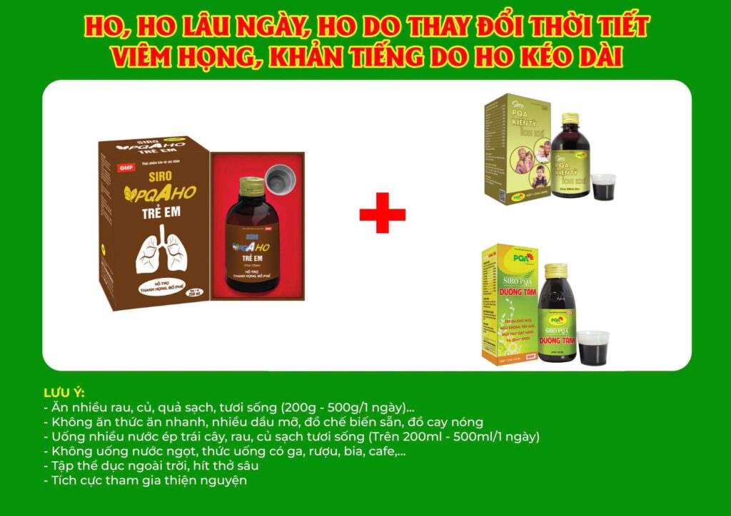 Kết hợp 3 sản phẩm ho trẻ em 250ml