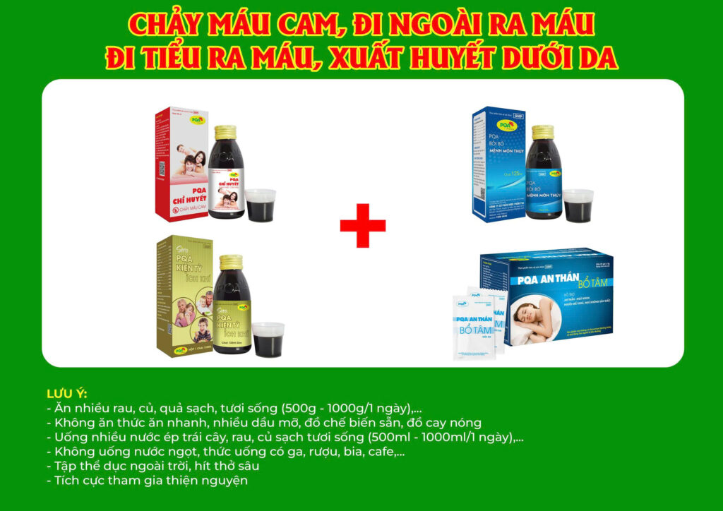 Kết hợp 4 sản phẩm Chỉ huyết 125ml