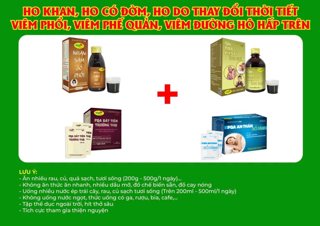 Kết hợp 4 sản phẩm Nhân sâm bổ phổi