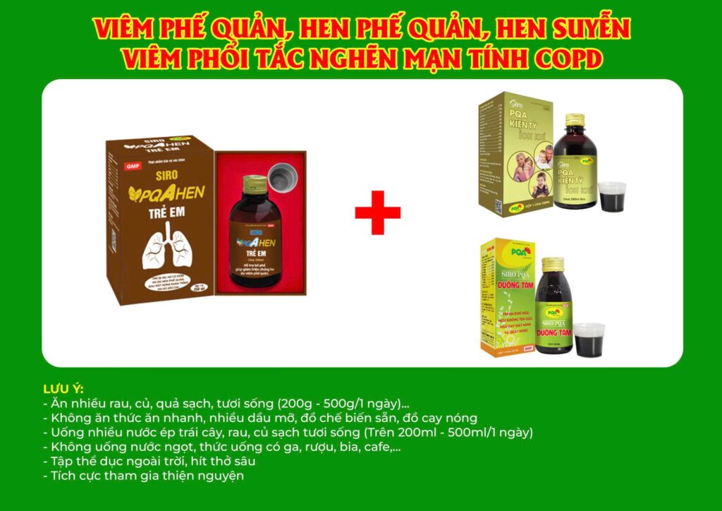 Kết hợp 4 sản phẩm hen trẻ em