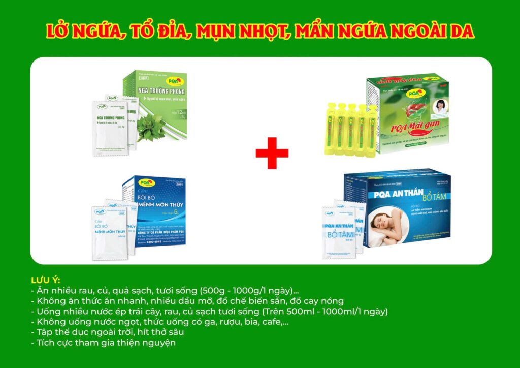 Kết hợp 4 sản phẩm nga trưởng phong