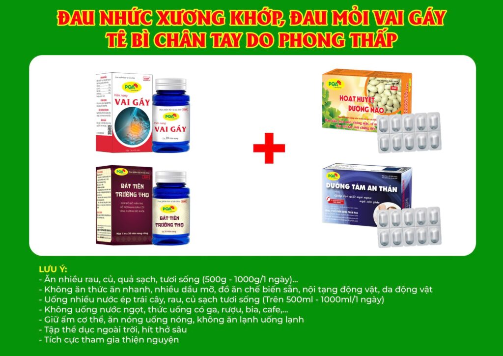 Kết hợp 4 sản phẩm vai gáy