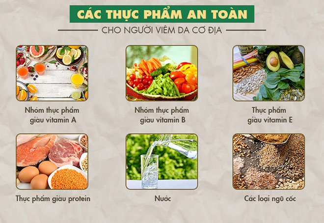 Các thực phẩm an toàn cho người viêm da cơ địa