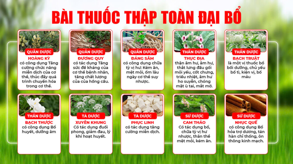 Bài thuốc thập toàn đại bổ 