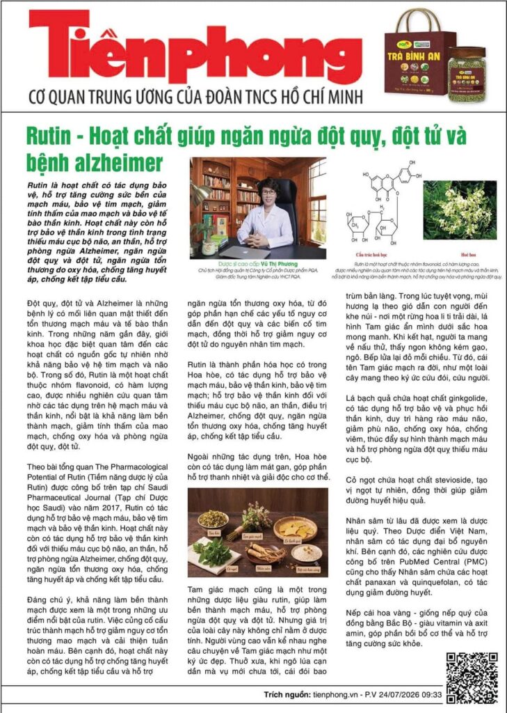 Báo tiền phong trà bình an 