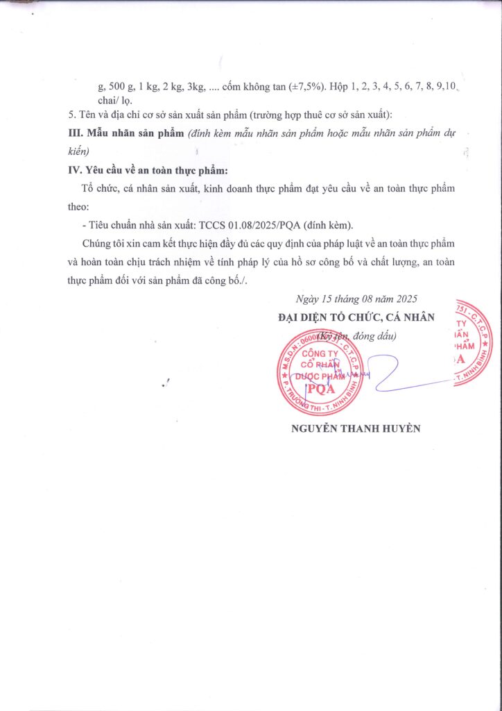 Công bố sản phẩm 