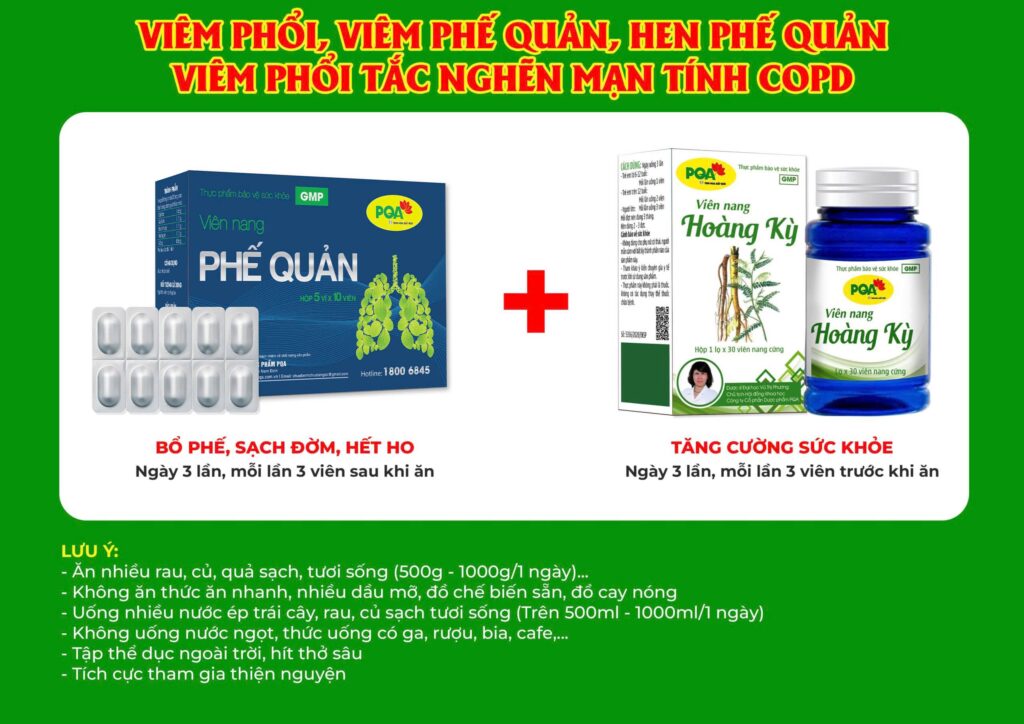 Kết hợp 2 sản phẩm phế quản cao cấp