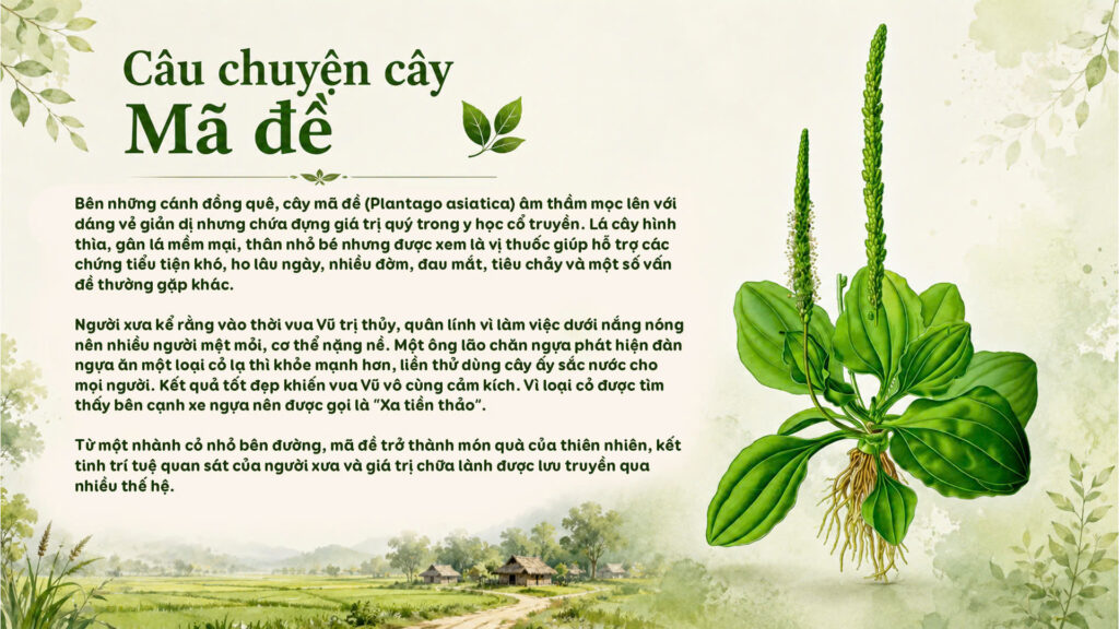 Câu chuyện dược liệu mã đề