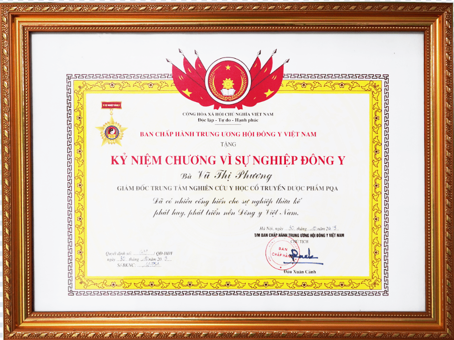 Kỷ niệm chương vì sự nghiệp Đông Y