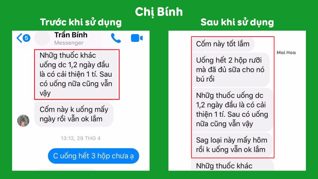 Feedback cốm lợi sữa 