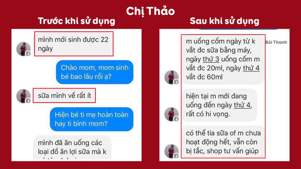 Feedback cốm lợi sữa 